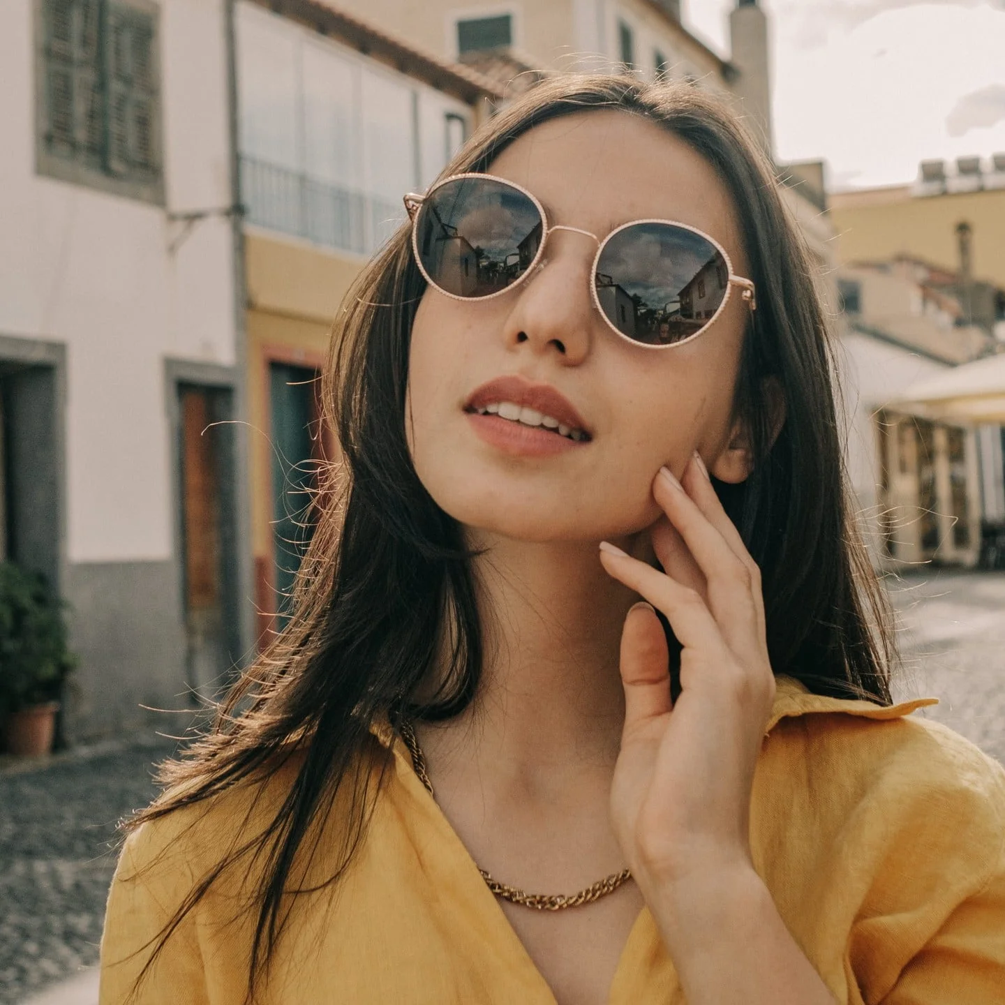 Lunettes French Retro Le Marais – Monture Ronde Dorée – Taille 46-26-153 – Style Parisien !