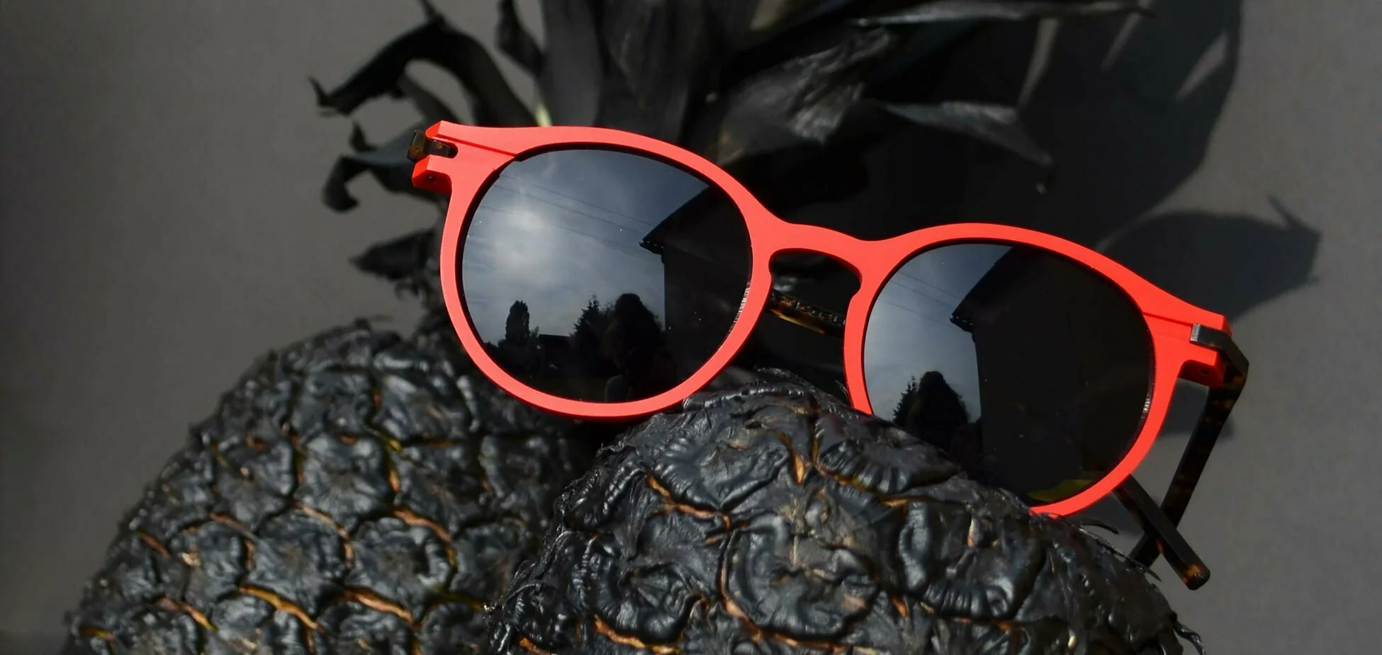 marque plasticdelux  lunettes rouge
